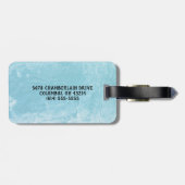 IJshockey team speler dubbelzijdig monogram Bagagelabel (Achterkant horizontaal)