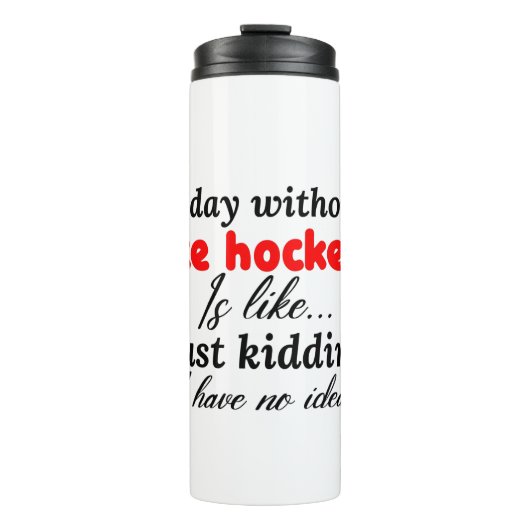 ijshockey thermosbeker (Voorkant)