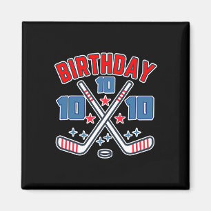 IJshockey Tien Verjaardag Jongen 10de Feestje Jong Magneet