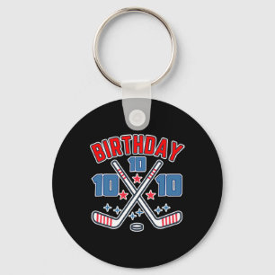 IjsHockey Tien Verjaardag Jongen 10de Feestje Jong Sleutelhanger