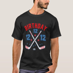 IJshockey Twaalfde Verjaardag Jongen 12de Feest Jo T-shirt
