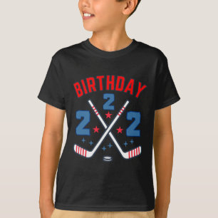 IJshockey Twee Verjaardagsjongen 2de Feest Jongens T-shirt