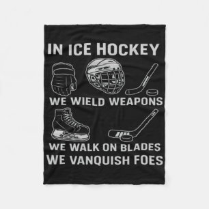 IjsHockey Uitrusting Bewapen Je Als Een Gladiator Fleece Deken