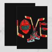 IjsHockey Valentijnsdag Liefde Cadeau Jongens Meis Feestdagenkaart (Voorkant / Achterkant)