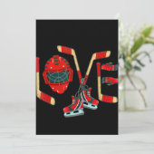 IjsHockey Valentijnsdag Liefde Cadeau Jongens Meis Feestdagenkaart (Staand voorkant)