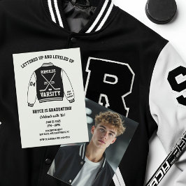 IJshockey Varsity Jacket Graduation Party Kaart
