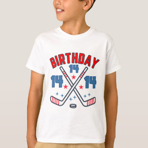 IjsHockey Veertien Verjaardag Jongen 14de Feestje T-shirt