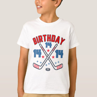 IjsHockey Veertien Verjaardag Jongen 14de Feestje  T-shirt