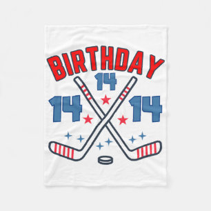 IjsHockey Veertien Verjaardag Jongen 14e Feestje J Fleece Deken