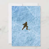 IJshockey verjaardagsfeestje schaatsen blauw Kaart (Achterkant)