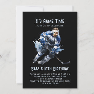IJshockey verjaardagsuitnodiging, IJshockey-feestj Kaart