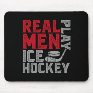 IJshockey Vintage Echte Mannen Spelen IJshockey (1 Muismat