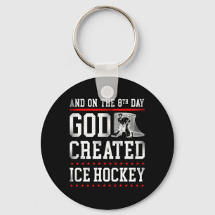 IJshockey Vintage Faith God Prestatie Sleutelhanger