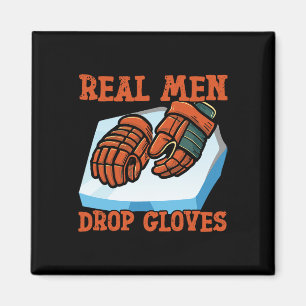 IJshockey Vintage Handschoenen Echte Mannen Laten Magneet