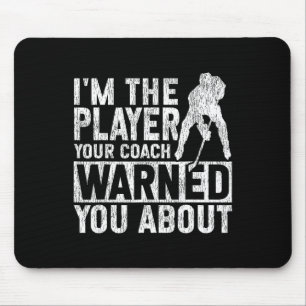 IJshockey Vintage Ik Ben De Speler Waarvoor Je Coa Muismat