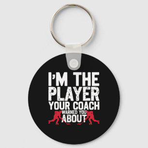 IJshockey Vintage Ik Ben De Speler Waarvoor Je Coa Sleutelhanger