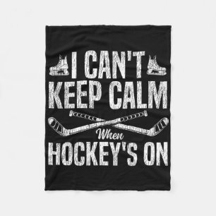 IjsHockey Vintage Ik Kan Niet Kalm Blijven Als Hoc Fleece Deken