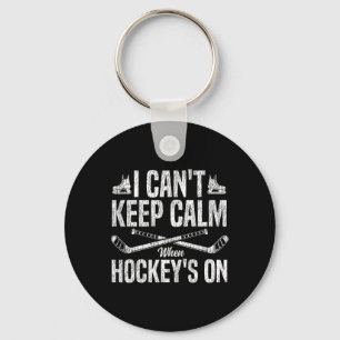 IjsHockey Vintage Ik Kan Niet Kalm Blijven Als Hoc Sleutelhanger