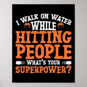 IjsHockey Vintage Ik Loop Op Water Terwijl Ik P Sl Poster