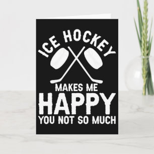 IJshockey Vintage Masker IJshockey Maakt Me Gelukk Kaart