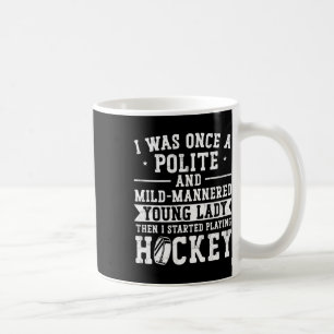 IJshockey Vintage Meisje Ik Was Eens Een Beleefde Koffiemok