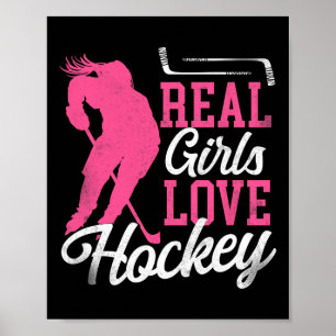 IJshockey Vintage Meisje Poster