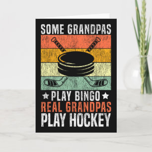 IJshockey Vintage Opa Retro Sommige Opa's Pla Kaart
