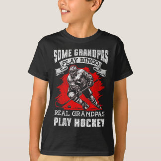 IJshockey Vintage Opa Sommige Opa's Spelen Bing T-shirt