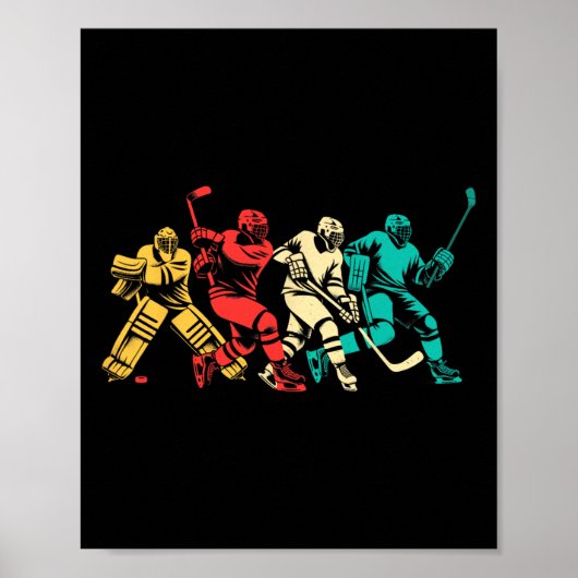 IJshockey Vintage  Poster (Voorkant)