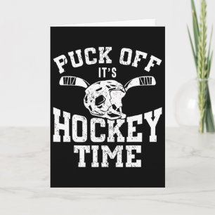 IJshockey Vintage Pun Puck Uit Het Is IJshockey Ti Kaart