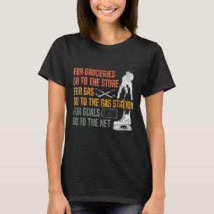 IJshockey Vintage Retro Voor Boodschappen Ga Naar T-shirt
