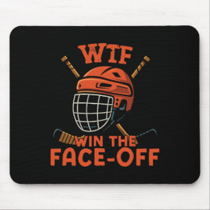 IJshockey Vintage Wtf Wint De Face-off  Muismat