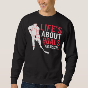 IJshockey voor jongen meisje 'life's about goals'  Trui
