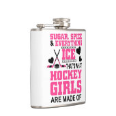 ijshockey voor zoete suiker en specerijmeisjes heupfles (Rechts)