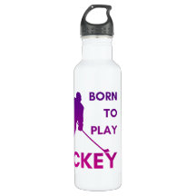 IJshockey waterfles meisjes paars, geboren om te s