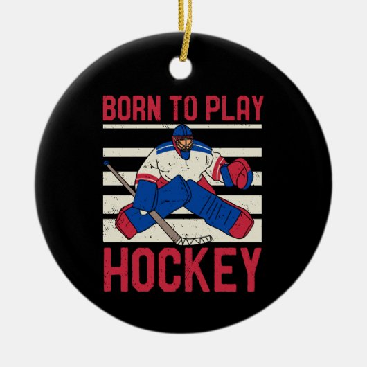 IJshockey Wintersporten Keramisch Ornament (Voorkant)