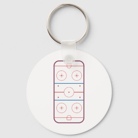 ijshockeybaan afbeelding sleutelhanger (Voorkant)