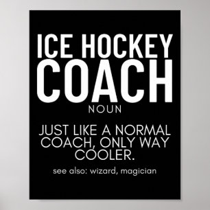 IJshockeycoach Definitie Trots Grappig IJshockey Poster