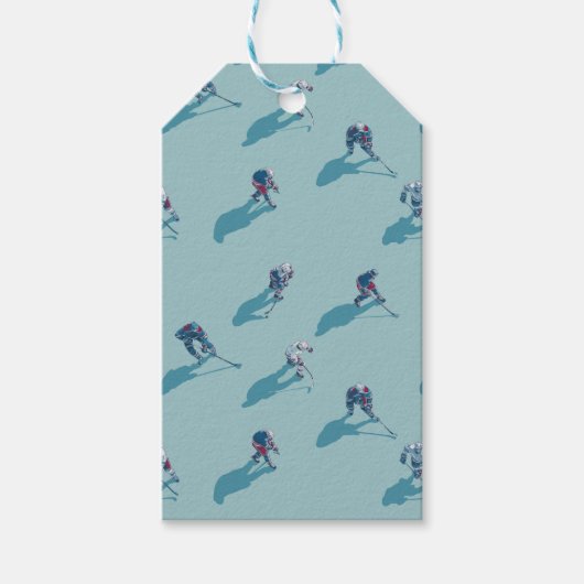 IJshockeyers op het ijs Cadeaulabel (Voorkant)