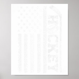 IJshockeyfan spelers patriottisch ijshockey Amerik Poster