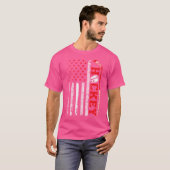 IJshockeyfan-spelers Patriottische IJshockey Ameri T-shirt (Voorkant volledig)