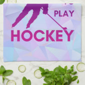 IJshockeyhanddoek absorbeert paars Theedoek (Gevouwen)