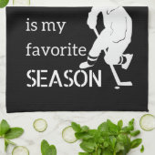 IJshockeyhanddoek - Favoriet seizoen Theedoek (Gevouwen)