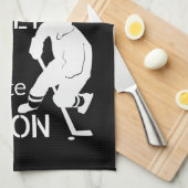 IJshockeyhanddoek - Favoriet seizoen Theedoek (Quarter Fold)