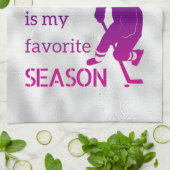 IJshockeyhanddoek Favoriete paars Theedoek (Gevouwen)