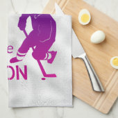 IJshockeyhanddoek Favoriete paars Theedoek (Quarter Fold)