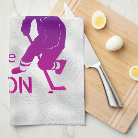 IJshockeyhanddoek Favoriete paars Theedoek (Quarter Fold)