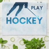 IJshockeyhanddoekdroog lemmet, geboren uit blauw i Theedoek (Gevouwen)