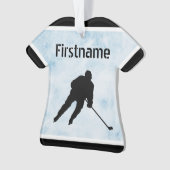 IJshockeykerstsieraad - Blauwe ijsschots Ornament (voorkant)