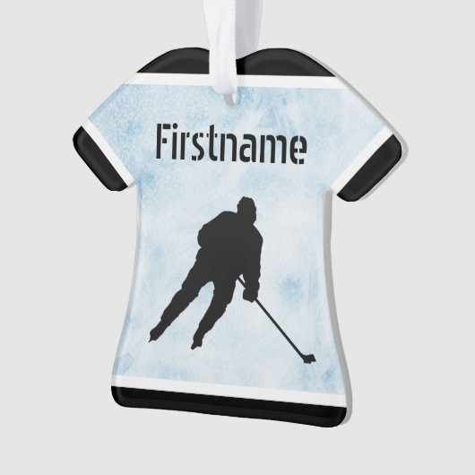 IJshockeykerstsieraad - Blauwe ijsschots Ornament (voorkant)